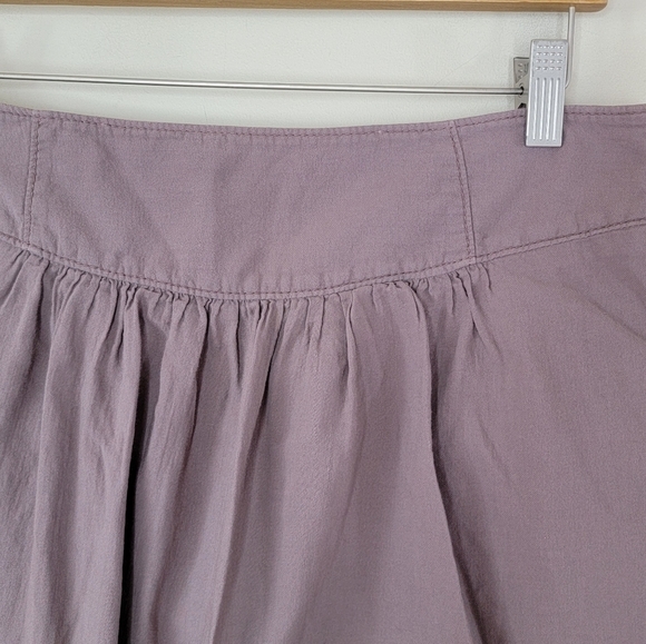 LOFT | Brown Cotton A-line Skirt - Picture 3 of 5